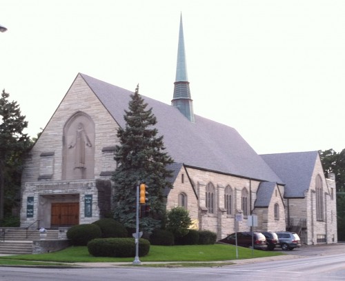 Building Outside of Saints Peter and Paul Lutheran Church in Riverside, Illiniois